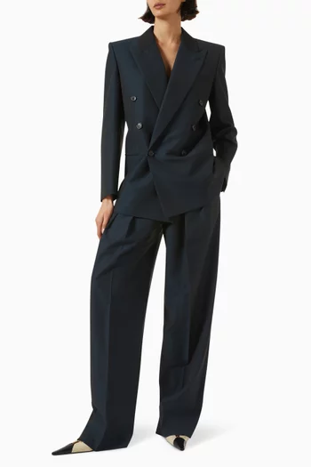 Wide-leg Pants in Wool Blend