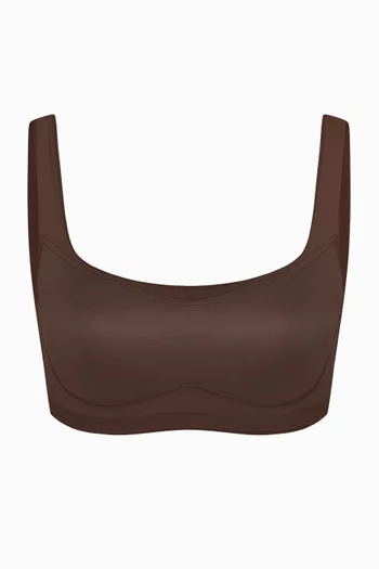 Matte Scoop Neck Bra