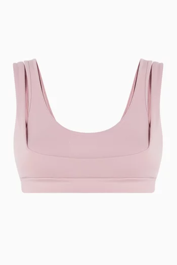 Matte Double Strap Scoop Bra