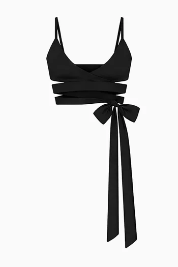 Matte Wrap Front Bra