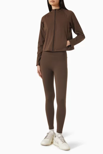 Matte Mock Neck Full Zip Jacket