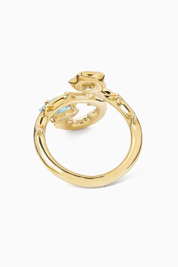 Spine Topaz & Diamond Ring