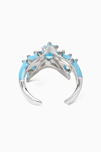 خاتم ستيلا بتصميم مرصع ومطلي بالمينا