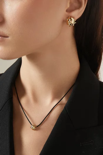 Riccio Diamond Cord Necklace in 9kt Gold