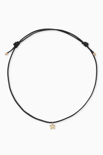 قلادة ستيلينا بتصميم حبل مرصعة بالماس ذهب عيار 9