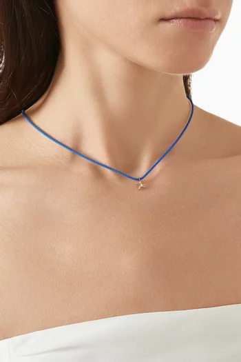 Stellina Diamond Cord Necklace in 9kt Gold