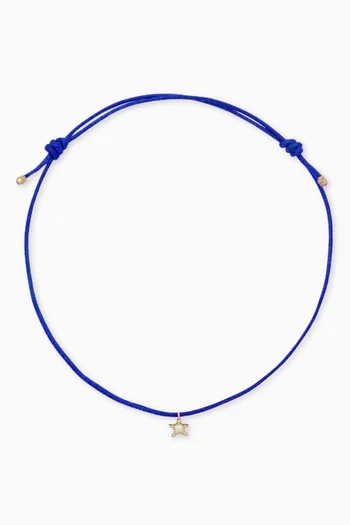 Stellina Diamond Cord Necklace in 9kt Gold