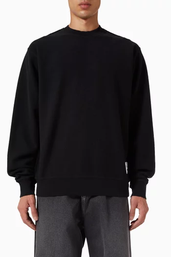 Reversible Label Crewneck Sweatshirt in Cotton-blend