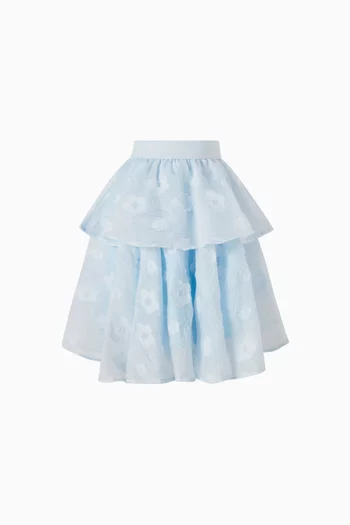 تنورة بيث بكشكش ونقشة زهور مطرزة