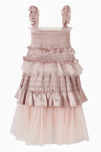 Xenia Ruffled Smocked Dress