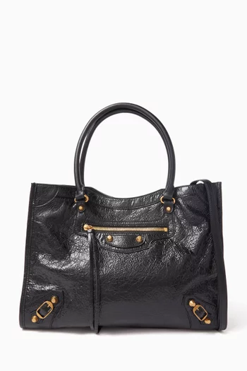 Small Le City Tote Bag in Arena Lambskin
