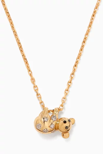 Koala Diamond Necklace in 9kt Gold