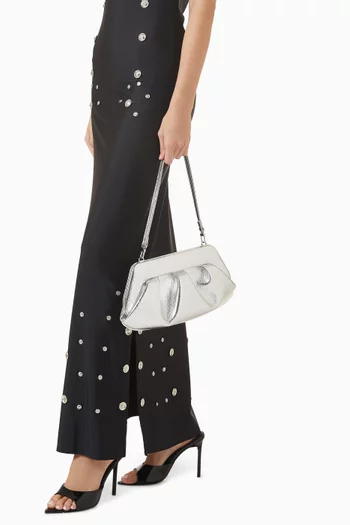 Bios Baguette Shoulder Bag in Laminated Leather