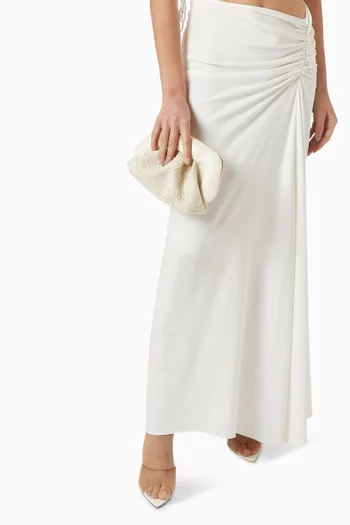 Small Bios Ricamo Canapa Clutch