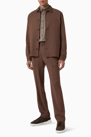 Pleated Pants in Wool