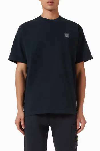 Combed Logo T-shirt in Organic Cotton-jersey