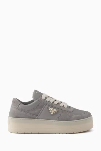 Downtown Bold Sneakers in Suede & Re-Nylon