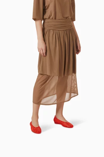 Allure Ballerina Flats in Rubber Jelly