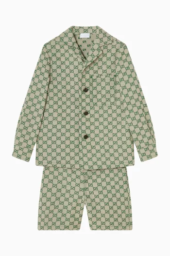 شورت بنقشة حرفي GG قنب