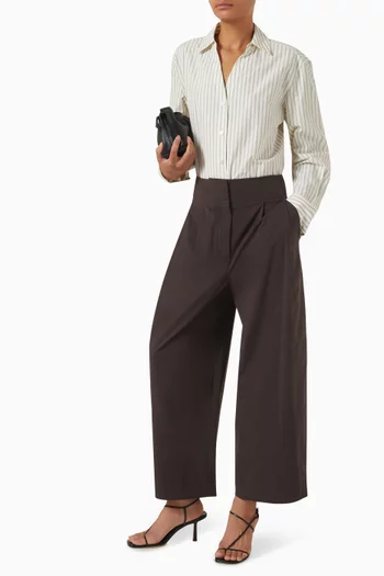 قميص قطن بنقشة مخططة