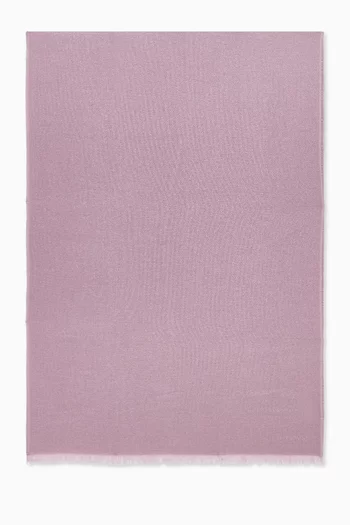 Embroidered-logo Stole in Cashmere