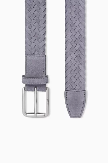 Woven Belt in Suede