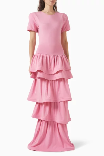 Ruffle Skirt Maxi Dress