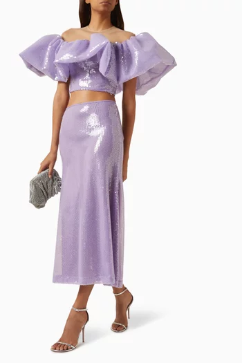 تنورة مطرزة بالترتر