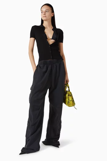 Polo Shirt in Rib-knit