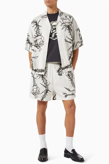 Inked Camp-collar Shirt