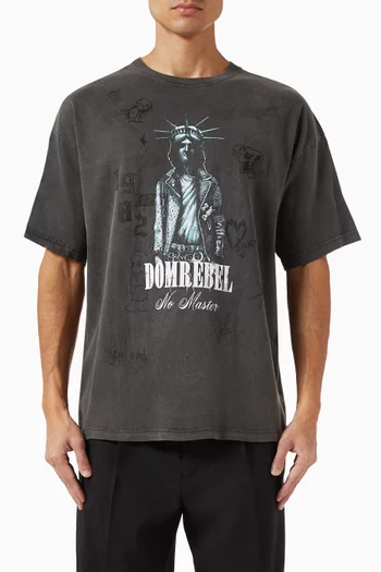 Keys Printed T-shirt in Cotton-jersey