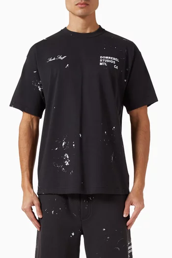 Staff Print T-shirt in Cotton