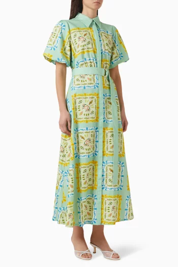 Paddi Belted Dress in Cotton Blend