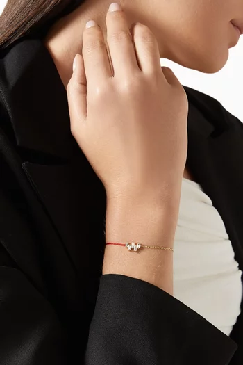 Baguette Diamond Thread Bracelet in 18kt Gold