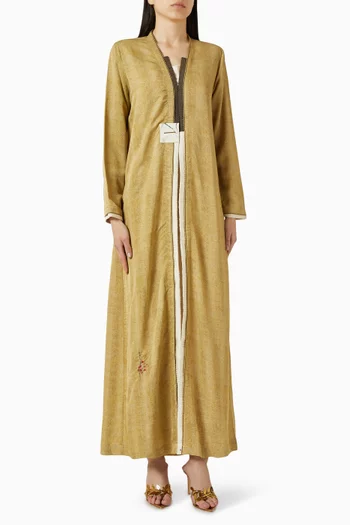 عباية مزينة بتطريزات فيسكوز