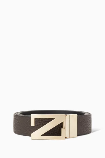 Monogram Reversible Belt in Leather
