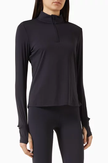 جاكيت بسحّاب قصير قماش الترالايت