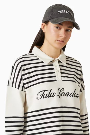 كاب رياضي مطرز بشعار الماركة قطن