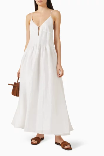 Waisted Dress in Linen