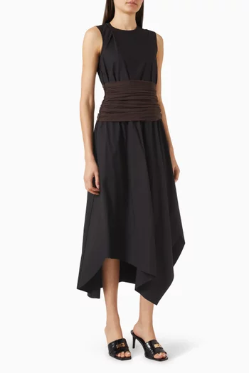 Asymmetric Dress in Cotton