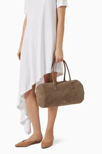 Claus Bowling Bag in Suede Leather