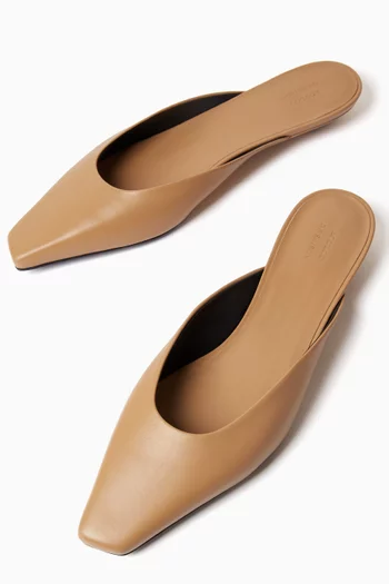 Diane Mini Wedge Mules in Smooth Leather
