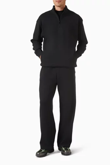 سويت شيرت رياضي بسحّاب قصير قطن تيري