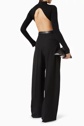 Knit Open-back Top in Cotton