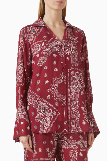 Bandana-print Oversized Shirt