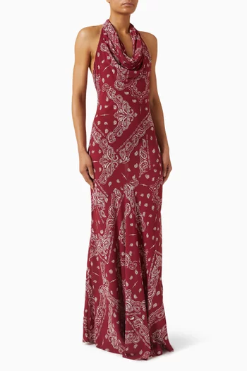 Printed Halter Dress