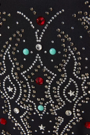 طقم بيكيني تكسانو مطرز بقصة برازيلية