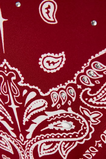 طقم بيكيني بتصميم مثلث ونقشة