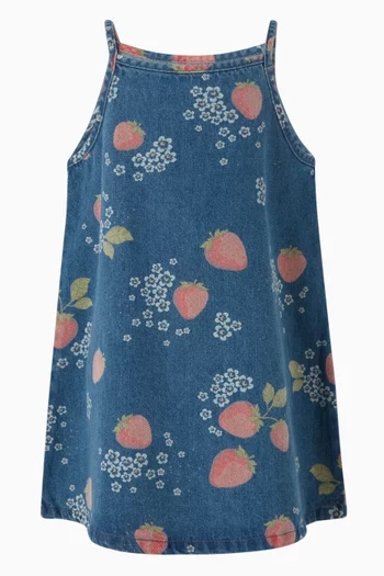 Magot Strap Dress in Denim