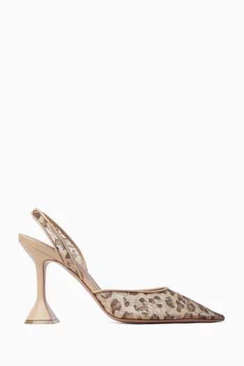 Holli 70 Slingback Pumps in Leopard Mesh